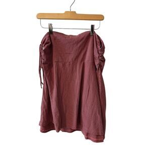 Patagonia Casual Pull on Striped Skirt Persimmon Gray Stripe XL